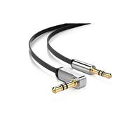 Câble Audio Plat Coudé 90 Degrés Jack Auxiliaire 3,5mm Mâle Mâle