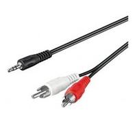 CABLE AUDIO POUR CARTE SON 2 RCA / JACK 3.5MM² STEREO 1.5 m G