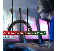 Câble Audio pour casque de jeu Logitech Astro A10 A40, câble de 3.5mm, remplacement de 2m