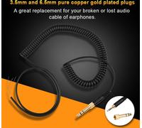 Câble audio pour écouteurs, câble audio pour écouteurs, fil à ressort pour écouteurs, fil à ressort spiralé, câble audio pour Beyerdynamic, câble audio de remplacement