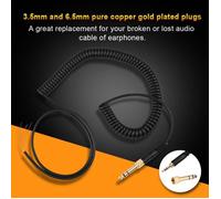 Câble audio pour écouteurs Pour Beyerdynamic DT 770 - 770Pro - 990 - 990Pro écouteurs casque Audio ressort fil bobine HB053
