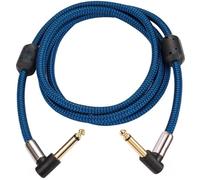 câble audio pour guitare Câble Haut De Gamme 6,35 Mm Mâle Vers Mâle Pour Guitare Électrique Orgue Coudé 1/4 Pouce TS Jack Vers Jack(Blue,2meter)