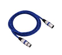 Câble audio pour microphone XLR mâle vers femelle équilibré à 3 broches, câble MIC avec gaine tressée en nylon, conception bleue résistante à la saleté pour le son de scène, les mi (3 mètres/9,84