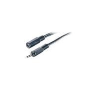 Câble audio professional [1x jack mâle 3.5 mm - 1x jack femelle 3.5 mm] 2.00 m noir