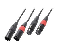 Câble Audio Professionnel PD Connex - 2x XLR Male/2x XLR Femelle - 0,5m
