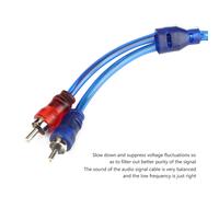 Câble audio RCA bleu de 5 mètres ultra-flexible