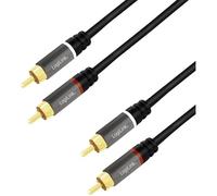 Câble audio RCA - LOGILINK - CA1202 - 1,0 m - Blindé - Contacts plaqués or