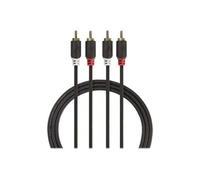 - Câble audio - RCA mâle pour RCA mâle - 10 m - anthracite - rond