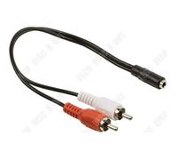 Câble audio RCA - TD® - AV-APM - 2 RCA mâles - Jack 3.5 mm femelle - 30 cm