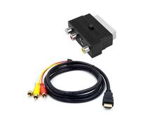 Câble Audio S-VidéO Mâle Compatible 1080P Vers 3 RCa AV avec Adaptateur Phono PéRitel Vers 3 RCA