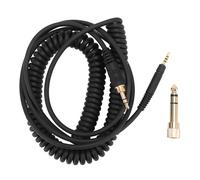 Câble audio spiralé extensible et résistant pour Sennheiser HD598, connecteurs TRS plaqués or, son haute fidélité et stéréo, câble tressé
