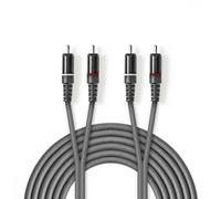 Nedis COTH24200GY15 câble audio 1,5 m 2 x RCA Gris