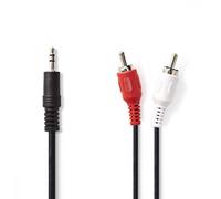 Nedis CAGB22200BK30 câble audio 3 m 3,5mm 2 x RCA Noir