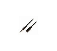 Nedis - Rallonge de câble audio - mini-phone stereo 3.5 mm mâle pour mini-phone stereo 3.5 mm femelle - 3 m - noir - rond