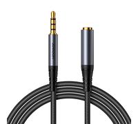 Câble audio stéréo AUX, rallonge mini-jack 3,5 mm, 1,2 m, noir