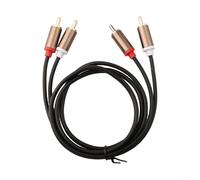 Câble audio stéréo double mâle vers mâle pour un son amélioré, connexions rapides à code couleur, adapté pour le son numérique et caisson de basses (1 m)