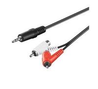 Câble audio stéréo Jack 3.5mm vers 2xRca mâle+femelle, 1.5m cd50213