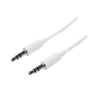 StarTech.com Câble Audio Stereo Mini-Jack 3.5mm Slim de 1 m - Mâle/Mâle - Blanc