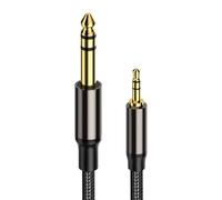 Câble audio stéréo TRS 35 mm vers 635 mm [2 m] 635 mm mâle vers 35 mm mini jack mâle 1 8 long adaptateur de câble auxiliaire compatible avec ordinateur portable appareils home cinéma amplificateurs