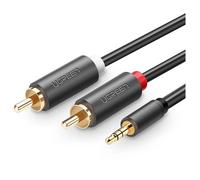 Câble audio stéréo - UGREEN - AV102 - Jack 3,5 mm vers 2x RCA - 2 m - Noir