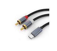 Câble audio stéréo USB-C vers 2x RCA Grey