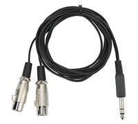 Câble Audio Stéréo Vocal 3 Mètres Double XLR Femelle vers Câble Mâle 6,35 Mm 3 Broches pour Mélangeur D'instruments de Musique