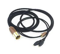 Câble audio symétrique XLR à 4 broches de 2 m compatible avec casque Sennheiser HD650 HD58X HD600 HD580 HD660S HD660S2 HD6XX 7N OCC Cuivre plaqué argent Coque en bois de noyer
