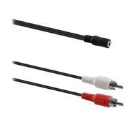 T'nB - Câble audio - prise audio de 3,5 mm femelle pour RCA mâle - 2 m - noir