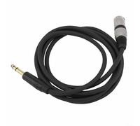 Câble audio TRS mâle vers XLR mâle recouvert de métal de 35 mm avec double blindage pour réduction du bruit, convient pour microphone et haut-parleur (2 m)