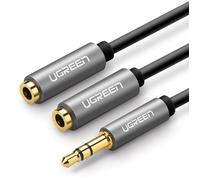 UGREEN Splitter Audio Jack 3.5mm Mâle vers Double Jack Femelle Adaptateur Casque Écouteur Câble Stéréo Compatible avec PC Téléphone Tablette iPod PS4 MP3 MP4 Écouteurs Enceinte 20CM