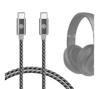 Câble audio USB-C Geekria compatible avec Sony Inzone H9 II, Apple AirPods Max, Beats Studio Pro, JBL Tune 780NC (4 ft / 1,2 m)