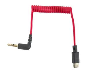 Câble Audio USB C vers 3,5 mm Adaptateur de Microphone Câble à Ressort de Microphone Compatible avec Rode Wireless GO 2/ME/Pro Lark M1/M2/Max/150/M1/Max Duo