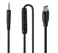 Câble Audio USB-C vers Jack 2,5 mm avec Micro et Télécommande pour Casque BOSE QC25 / QC35 / OE2 / SoundTrue / SoundLink - Connecteurs Dorés