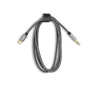Câble Audio USB-C vers Jack 3.5mm 4 Broches Mâle Nylon Tressé 1.5m Gris