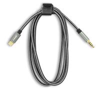 Câble Audio USB-C vers Jack 3.5mm 4 Broches Mâle Nylon Tressé 1.5m LinQ Noir