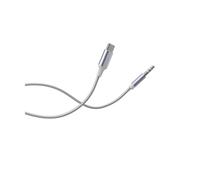 Câble Audio USB-C vers Jack 3.5mm en Nylon Tissé Renforcé 12m Blanc