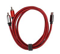 Câble Audio USB C vers R - C - A Type C vers 2 mâles Y répartiteur Audio auxiliaire de Voiture Haut-Parleur stéréo Cordon d'ampli pour amplificateur de cinéma Maison DVD TV (1.khm/4.adjectif)