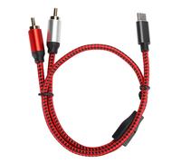 Câble audio USB-C vers RCA de haute qualité, plaqué or durable, pour amplificateur home cinéma, DVD, haut-parleurs, téléphone portable,