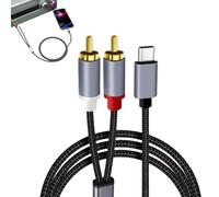 Câble audio USB de type C vers 2 RCA, câble USB C vers RCA, câble RCA vers USB C, câble phono vers phono, câble audio rouge et blanc vers AUX pour Xiaomi, LG, Huawei, Samsung Pixel, ordinateur