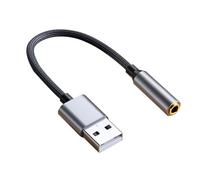 Câble Audio USB vers 3.5mm pour Casque et Microphone - 0.2m