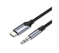 Câble audio - VENTION - USB Type-C vers Jack 3.5mm - Hi-Fi Pure Sound - Universel - Noir