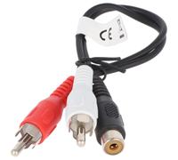 Câble audio-vidéo 0,2 m 1 x RCA femelle > 2 x RCA mâle