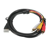 Câble Audio-vidéo AV 1080P mâle vers 3 RCA, 5 pieds, adaptateur, convertisseur, connecteur, composant, câble, pour HDTV, nouveau