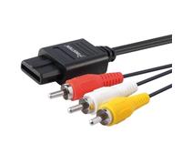 Câble Audio Vidéo AV RCA - INSTEN - 1,8 mètres - Compatible Nintendo 64 et GameCube - Noir