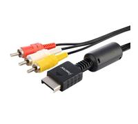 Câble Audio Vidéo AV RCA - INSTEN - 1,8 mètres - Compatible PS1/PS2/PS3 - Couleur Noir - Connecteur RCA