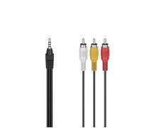 Câble audio/vidéo - HAMA - Jack mâle 3,5 mm 4 pôles - 3 fiches RCA mâles - 1,5m
