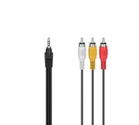 Câble audio/vidéo - HAMA - Jack mâle 3,5 mm 4 pôles - 3 fiches RCA mâles - 1,5m