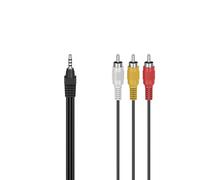 Câble audio/vidéo, jack mâle 3,5 mm 4 pôles - 3 fiches RCA mâles, 1,5m