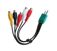 Câble audio vidéo professionnel haute définition 18 cm 3,5 mm + 2,5 mm vers 5 RCA AV, adaptateur composante compatible avec les téléviseurs LCD Samsung