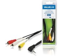 Câble audio-vidéo - VALUE LINE - Jack 3,5 mm vers 3x RCA - 1,00 m - Noir - Connexion audio-vidéo